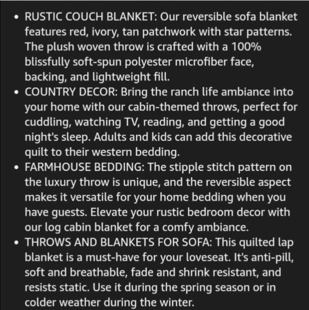 LAST 1!🍁50" BY 60"🍁~ RUSTIC FARMHOUSE LIGHTWEIGHT QUILT THROW(CH) PRICE FIRM! - Picture 7 of 11